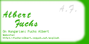 albert fuchs business card